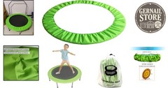 36-Inch Mini Trampoline Spring Cover – Tear-Resistant Safety Pad in Green
