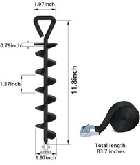 USA Trampoline Stakes Ground Anchor Heavy Duty Corkscrew Steel Tents High Wind