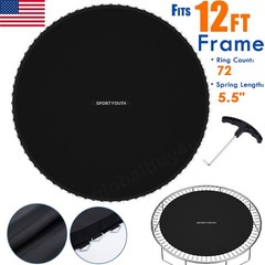 Waterproof Trampoline Mat Replacement Fit 72 Rings Springs 12ft 5.5” Trampoline