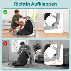 SereneLife 40″ Foldable Mini Trampoline for Adults – Compact Fitness Rebounder w