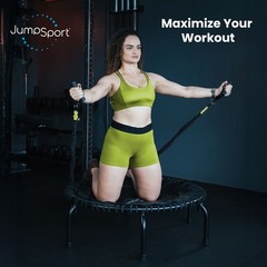 JumpSport 220 in-Home Cardio Fitness Rebounder, 39″ Mini Trampoline (Open Box)
