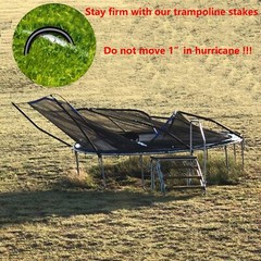 10inch Trampoline Stakes Heavy Duty Trampoline Parts Wind Stakes U Type 8pcs Gro