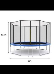 12FT Trampoline with Safety Enclosure Net & Ladder