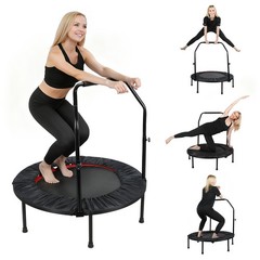 40″ Foldable Mini Trampoline,Exercise Trampoline Workout for Adults Load 450lbs