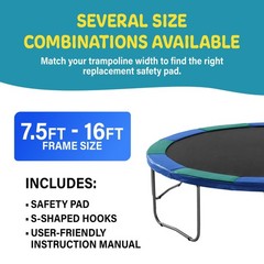 Machrus Upper Bounce 15 Ft Round Trampoline Replacement Safety Pad Spring Cover