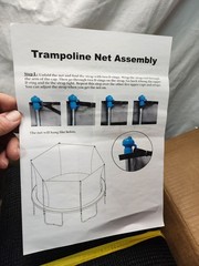 Zoomster Trampoline Replacement Safety Enclosure Net for 12 FT 6 Straight Poles