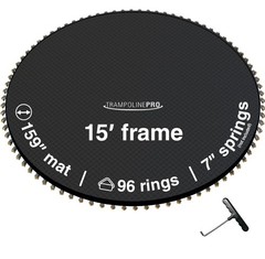Trampoline Mat 15 Ft for 96 Springs with 7″ Spring Length, Trampoline Mat 159″ D