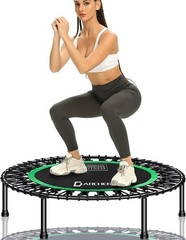 40″ 450lb Mini Trampoline for Adults, Indoor Small Rebounder Exercise Trampoline