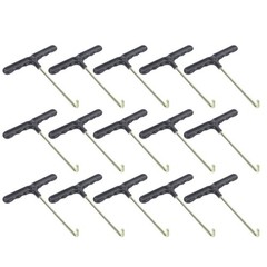 15 Pcs Spring Handle Hook T Shaped Tool Trampoline Tensioning Plastic