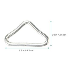 30Pcs Wear Resistant Trampoline Parts Silver Galvanized Steel Triangle Buckles