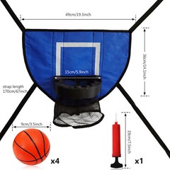 Trampoline Basketball Hoop Children Soft Basketball Hoop Attachment With Ball