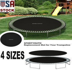 Round Replacement Trampoline Mat Fits 14/15ft Frame 72/88/96 Rings+Setting Tool