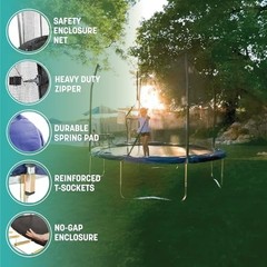 BLUE – SKYWALKER TRAMPOLINES TRAMPOLINE OUTDOOR 8 FT,12 FT,15 FT JUMP N’ DUNK