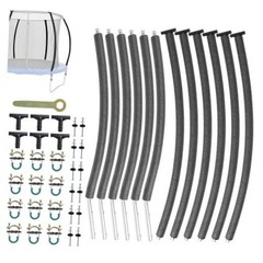 6PCS Trampoline Replacement Straight/Poles—8-16FT Universal Enclosure Curved