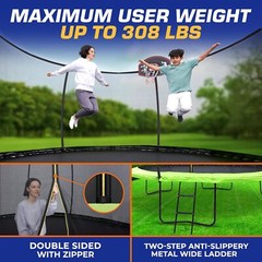 Pumpkin Trampoline with Basketball Hoop & Inner Enclosure – Safe, Durable