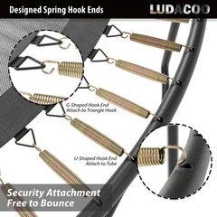 Heavy Duty 3.5″-8.5″ Trampoline Springs with Hooks & T-Hook Tool, 12-48 Pack