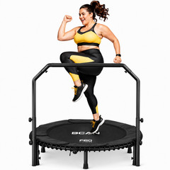 BCAN 40″Mini Rebounder Trampoline for Adults with Bar&Bungee, Fitness Trampoline
