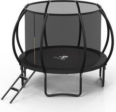 Trampoline Outdoor 10 FT Trampolines W/ Enclosure Net & Ladder，Round