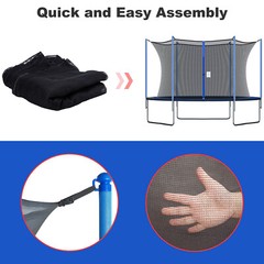 Trampoline Safety Net Replacement Enclosure Net For 12/13/14/15 FT Trampolines