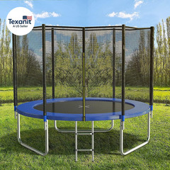 8FT 10FT 12FT 14 FT 15FT Trampoline with Safety Enclosure Net，Outdoor Trampoline