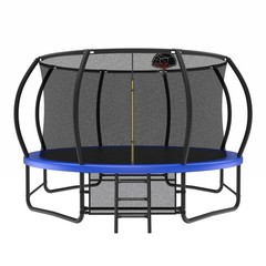 14ft Recreational Trampolines with Ladder ASTM Approval Adults Kids Trampoline