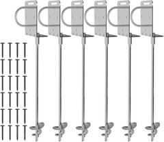 Heavy Duty Ground Anchors Screw-In Trampoline Stakes with Anti-Bend L-Plate, Mul