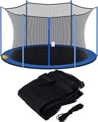 SPORTYOUTH Trampoline Net Replacement, 14ft Round Frame Safety Enclosure Netting