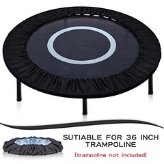 Trampoline Spring Cover Round Small Trampoline Replacement 36 Inch-6 Hole Black