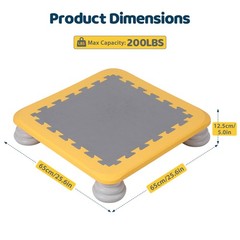 25.5″ Compact Kids Trampoline, Heavy Duty Honeycomb Design, 200lbs Max Load