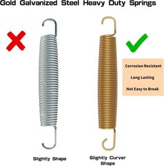 20-Pack 5.5″ Replacement Trampoline Springs & T-Hooks Included