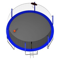 16FT Backyard Trampoline for Kids with Safety Enclosure Net Basketball Hoop Pump