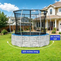 Weatherproof Trampoline Skirt Fits 12ft Plus Easy Fast Installation