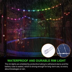 【Upgraded Solar Powered Version】LED Trampoline Lights with Solar Panel, Tramp…