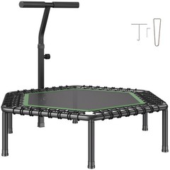 Uimoso 54.5″ Mini Indoor Fitness Trampoline with Adjustable Handle