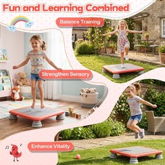 25.5” Mini Trampoline with 4 Removable and Non-Slip Foot Pads for Kids