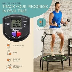 LifePro 40-Inch Trampoline Lite with Jump Counter And Handlebar – 225LBS – Black