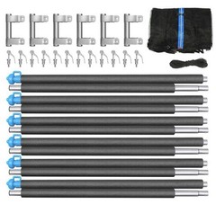 Zoomster Trampoline Replacement Enclosure Poles with Clamp and Hardware Fits …