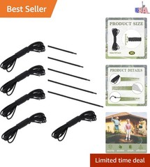 Safety First: 5 Pieces of 15ft Trampoline Net Ties, Easy Assembly in Black