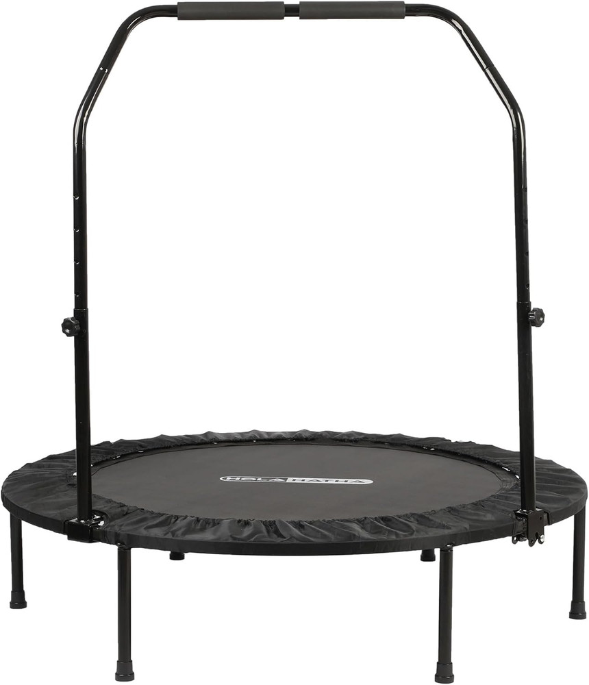 Adjustable Mini Trampoline for Home Workouts – Supports 440 lbs, Portable Design