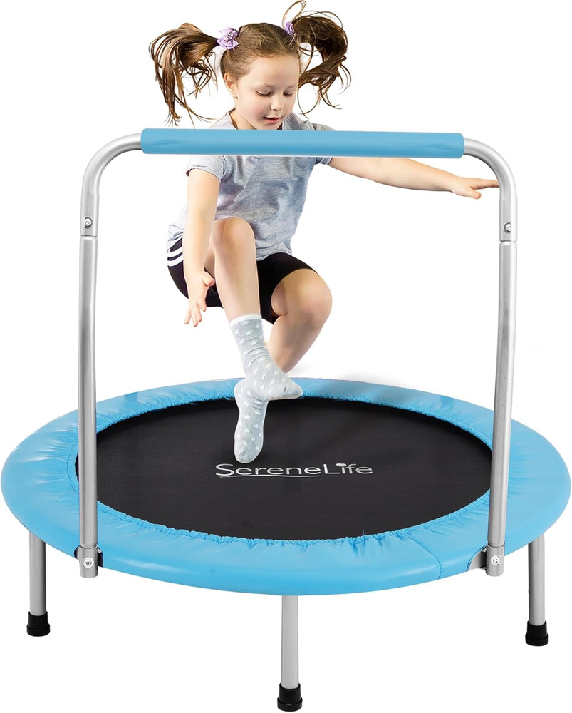36/40″ Foldable Mini Trampoline – Compact Fitness Trampoline for Kids Adults, Ex