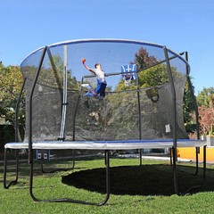 New Sportspower Bounce Pro 15′ Trampoline with Slama Jama Basketball Set