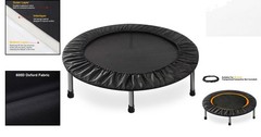 Mini Trampoline Spring Cover – 36-Inch Safety Pad in Black Oxford Cloth