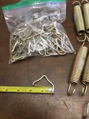 Trampoline Springs 3.5” – 5.5” Lot Of 36 & Triangle Connectors Mid Sized Tramp
