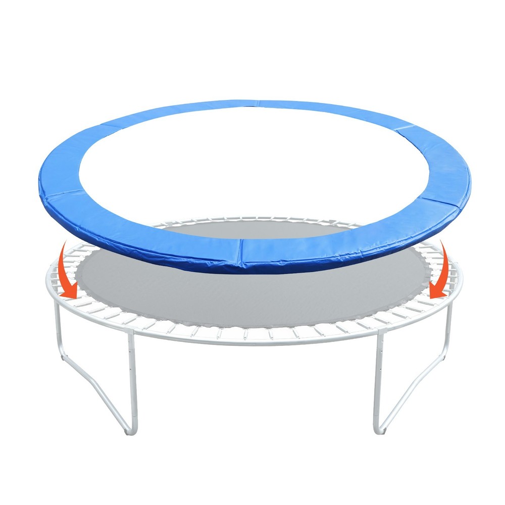 8/ 10/14/15FT Trampoline Safety Pad Replacement Universal Waterproof – Blue
