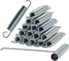 Superior Elasticity 7-Inch Trampoline Springs Set of 16 – T-Hook Tool Included