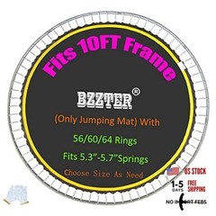 Trampoline Fit 10FT Round Frame 60V-rings/102.8″Diam/Fits 5.3″-5.7″Springs