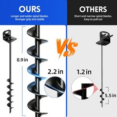 24″ Mobile Home Anchors Black