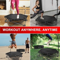 Foldable Mini Trampoline — One-Step Fold & Open 42″ Rebounder Trampoline Adults