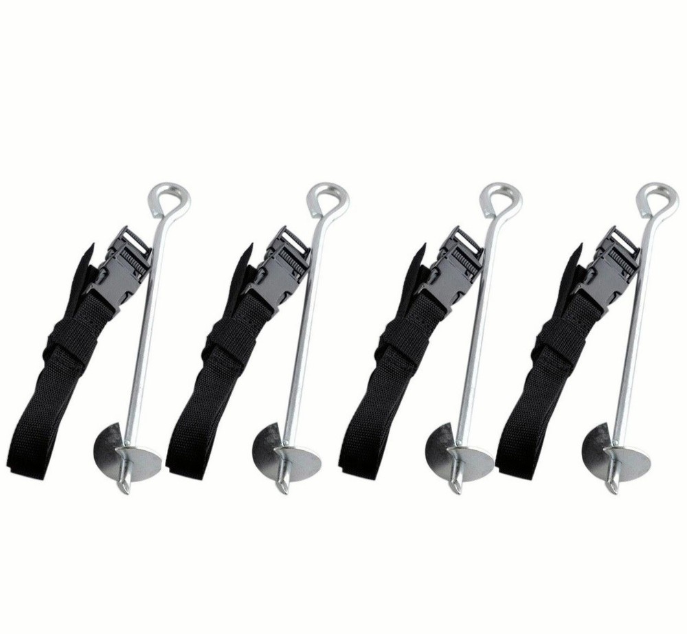 ExacMe Trampoline Anchors Stakes, Steel Galvanized, Pack of 4, 6180-S001