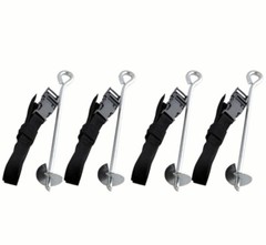 ExacMe Trampoline Anchors Stakes, Steel Galvanized, Pack of 4, 6180-S001